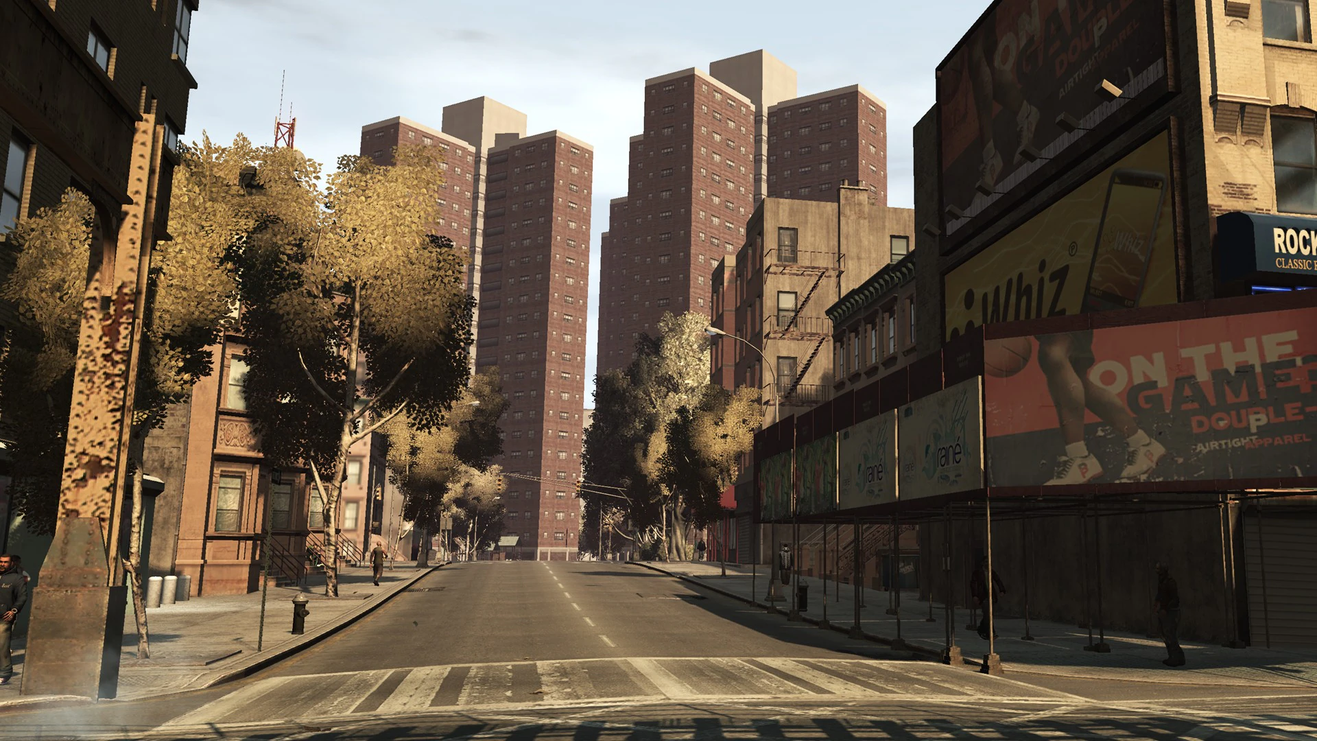 Brick apartment blocks and neighborhood storefronts in Broker