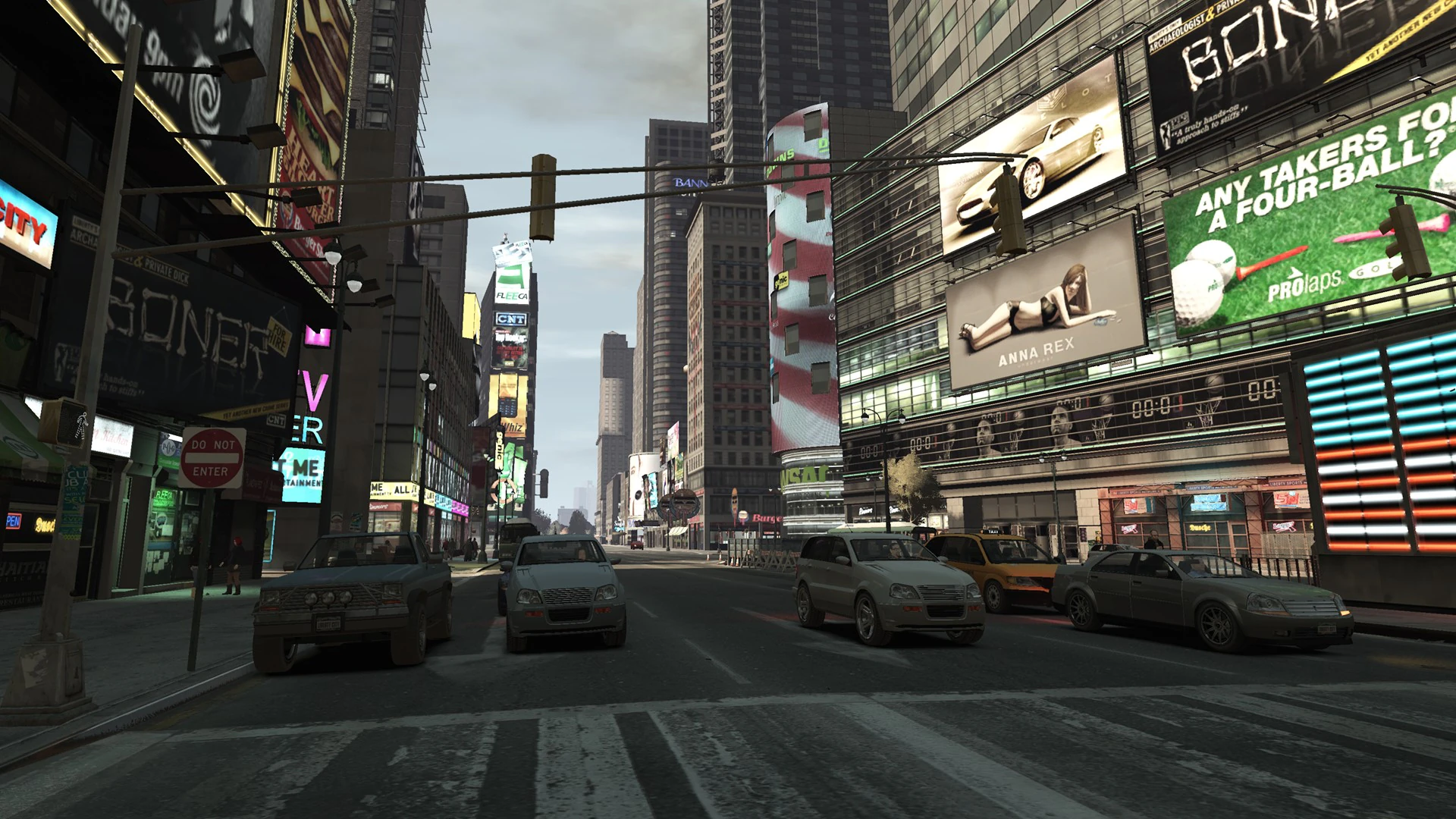 Municipal buildings and traffic along Jade Street in Algonquin