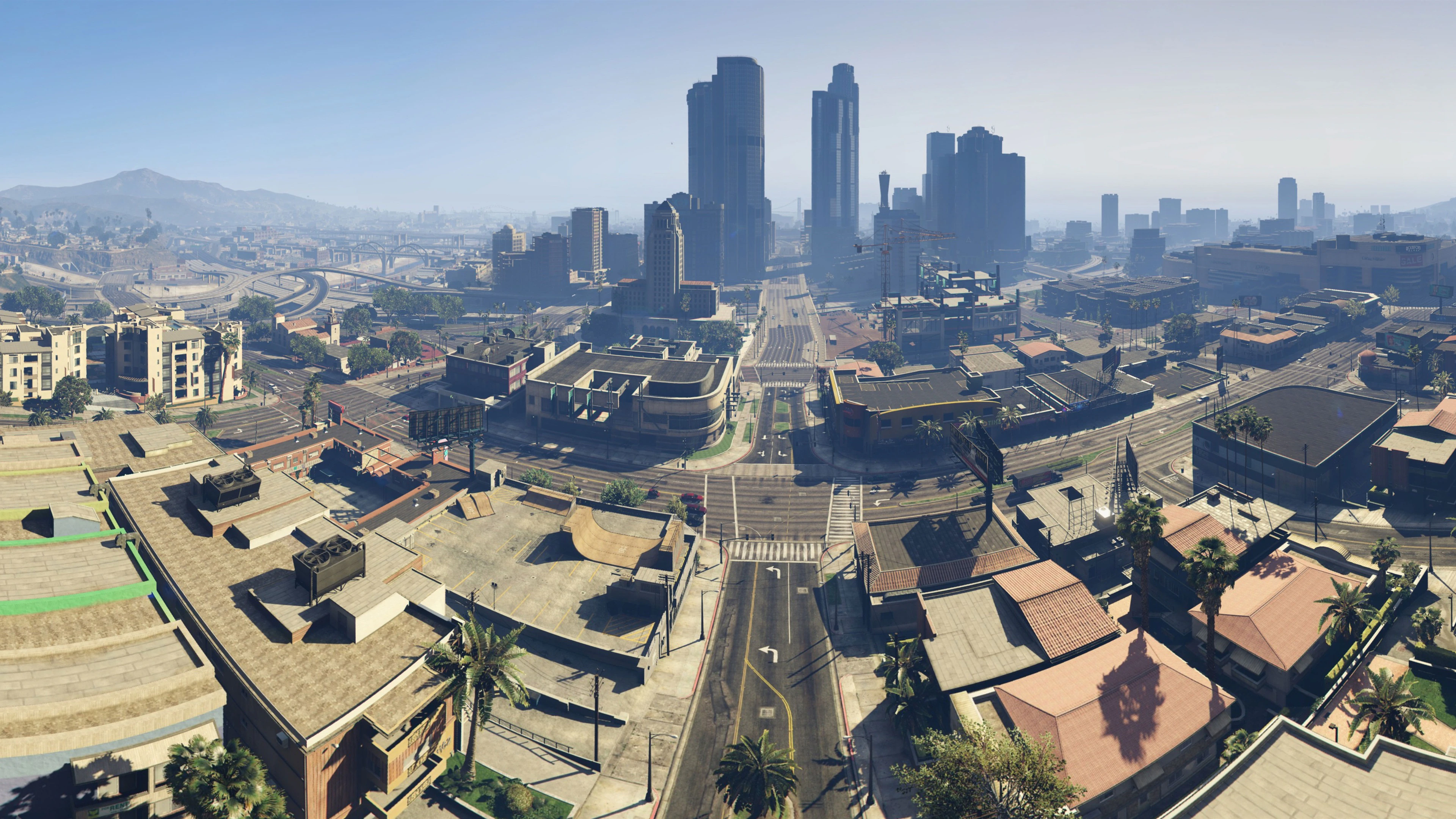 Los Santos and its working districts seen in clear daylight